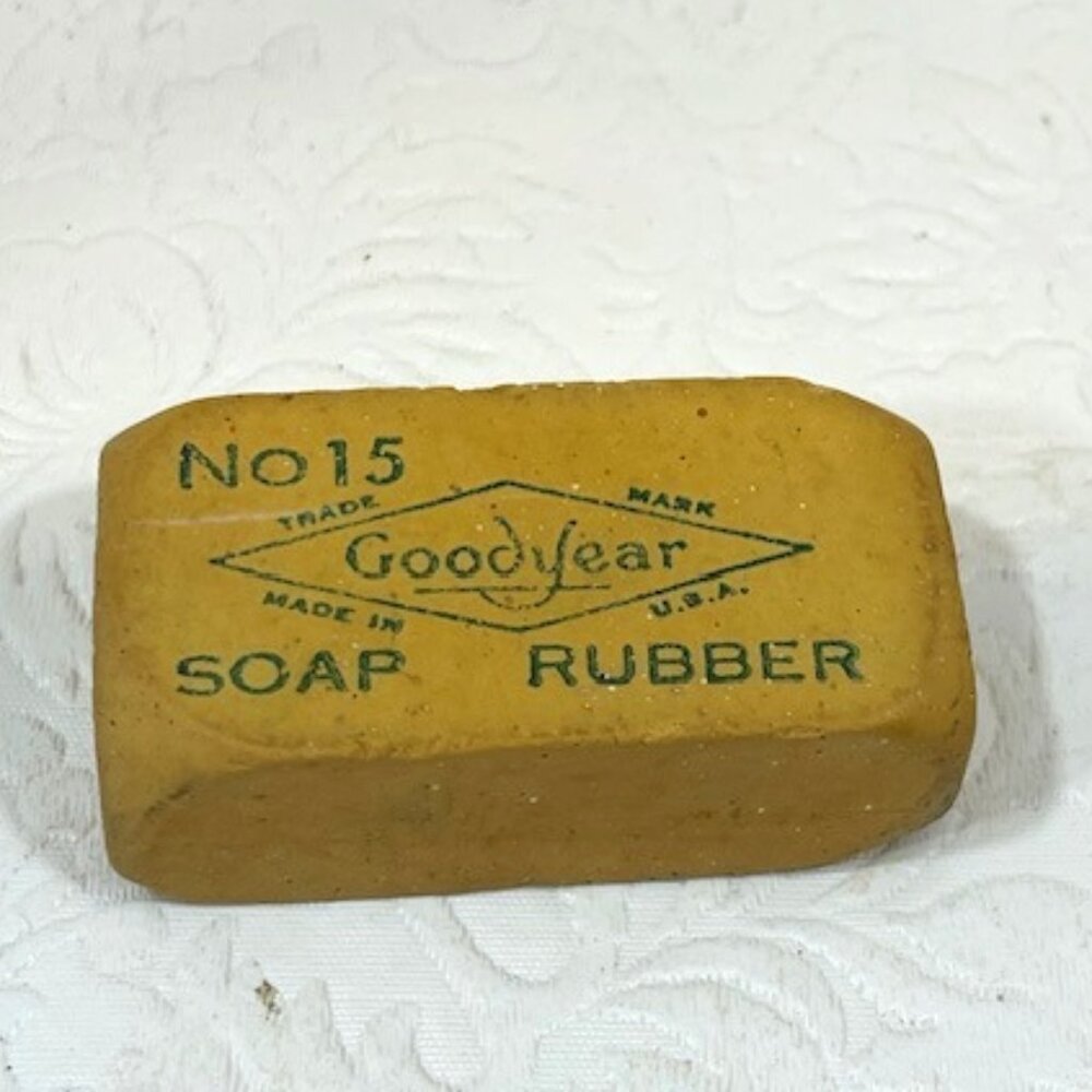 VTG 50's Goodyear Brand Pencil Eraser Number 15 Made In USA Soap Rubber 2.25"